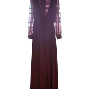 Lulus Deep Burgundy Long Sleeve Dress